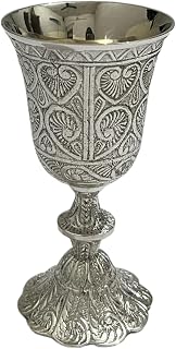 Brass Wine Chalice Goblet Silver Plating Cup For Communion Medieval Inspired Harry Potter Chalice Goblet