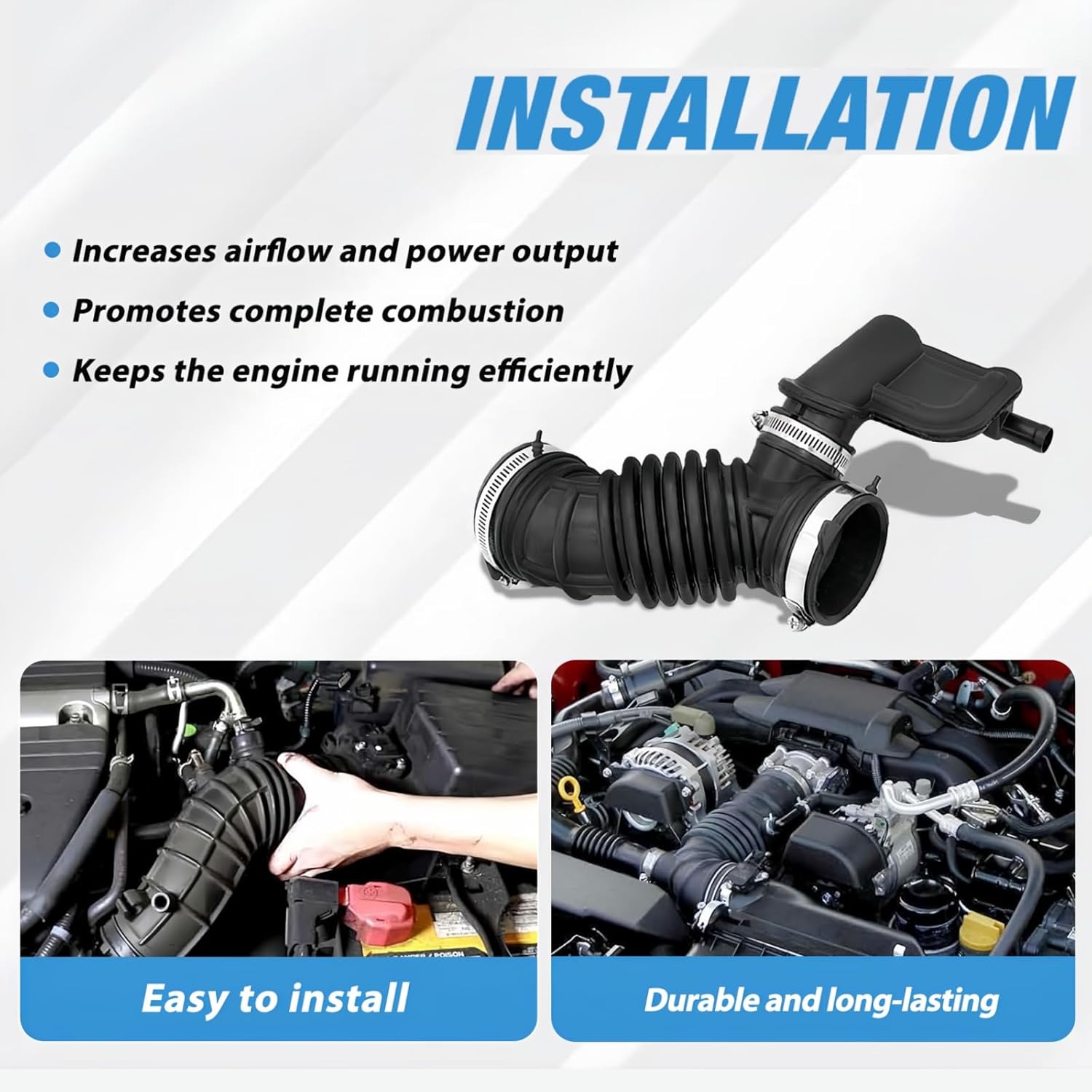 Air Intake Duct Hose Pipe Fit for Nissan Versa 2007-2012 1.8L ONLY, NV200 2013-2021 2.0L Replace 16576-EL00A, 16576EL00A, 16576-CJ40D, 16576CJ40D, 16576-EL00B, 319-50178