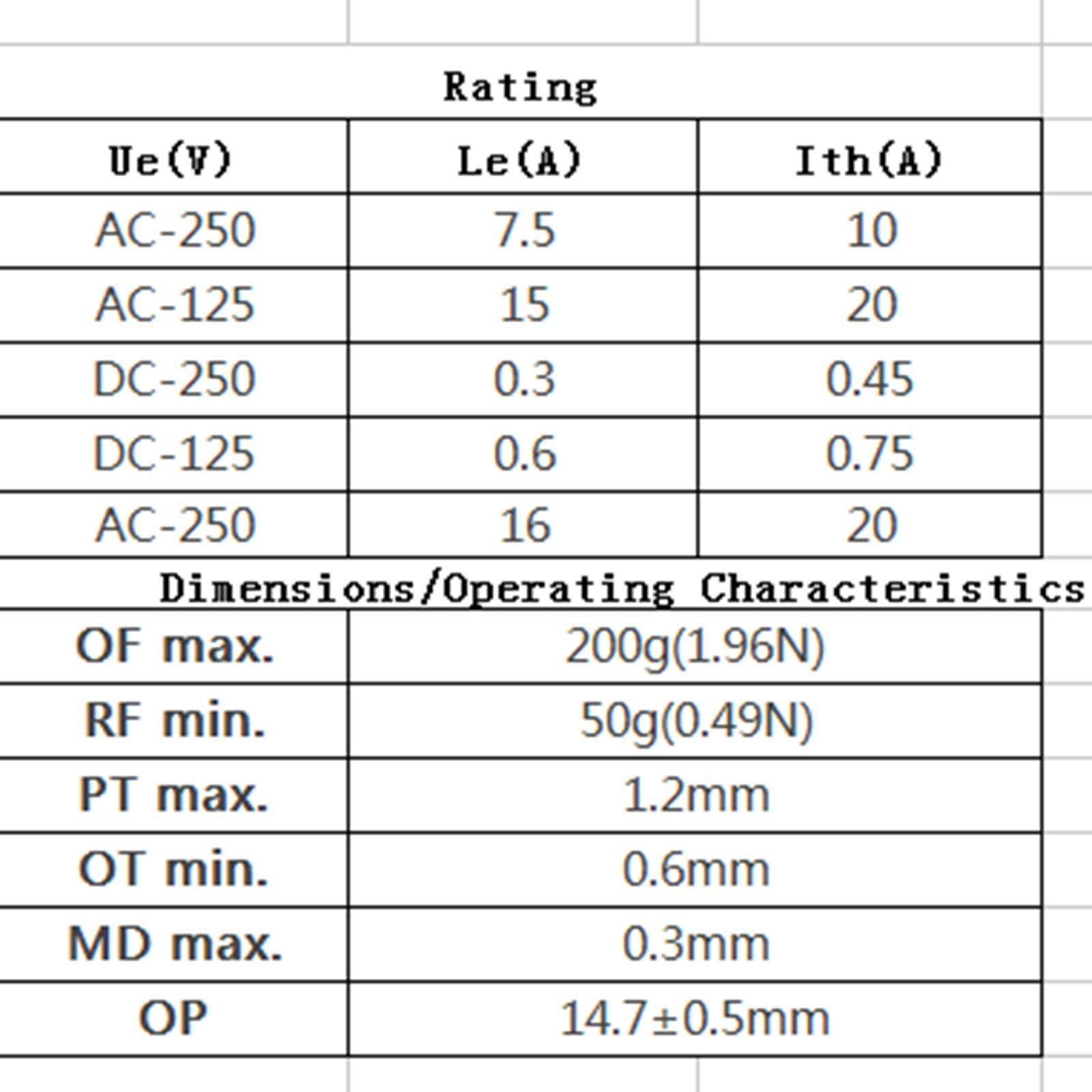 Microwave Oven Door Micro Switch SPST NC XV-151-1C25 Short Lever