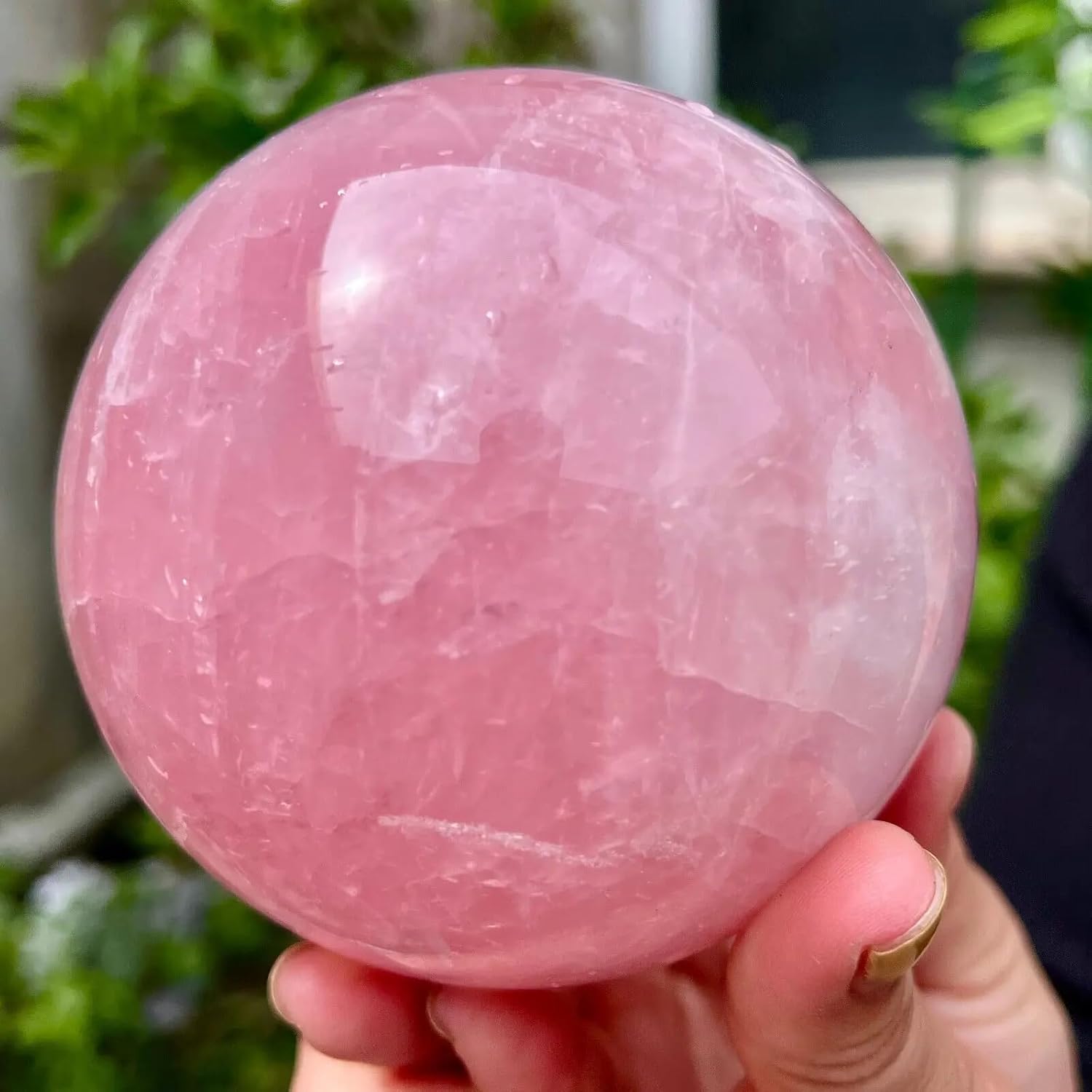 Powder Crystal Ball Crystal Ball Ball Ornaments (Size : 95-100mm)