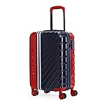 Nasher Miles Vegas Hard-Sided Polycarbonate Cabin Luggage 20 inch | 55cm | 8 Wheels Small Trolley Bag for Travel | Suitcase (Red & Blue)