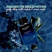Vista 2 de Bella Vita Luxury OCEAN Eau de Perfume para Hombre (100ml) Fragancia Acuática Fresca Notas: Acuoso, Bergamota, Orquídea y Jazmín Fragancia