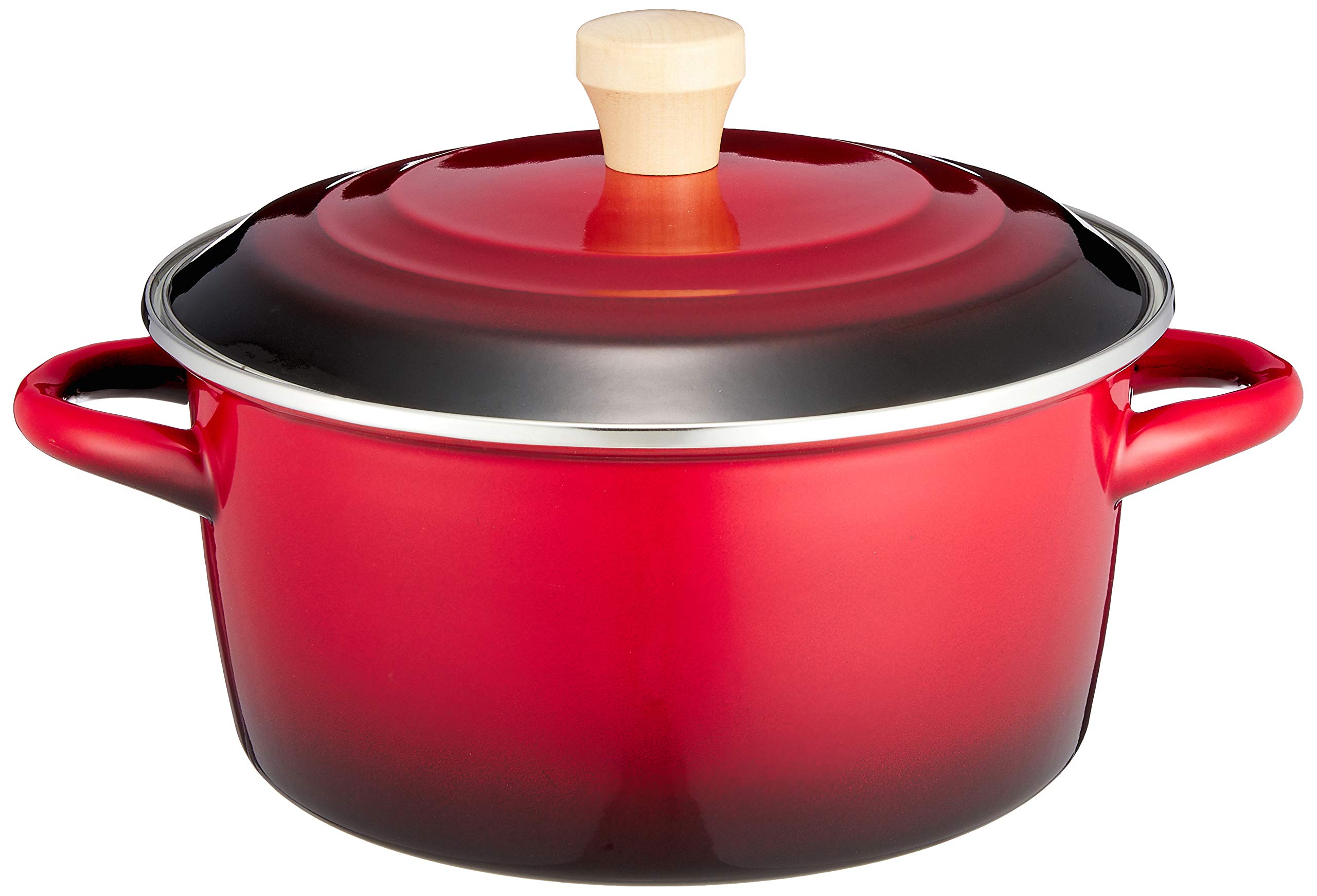 超激レア❗️廃盤品❗未使用品❗旧イマン ダイアナローズ ホーロー 両手鍋 NIRWAKA -ニルワーカ- IH対応 ステンレス製吹きこぼれにくい湯