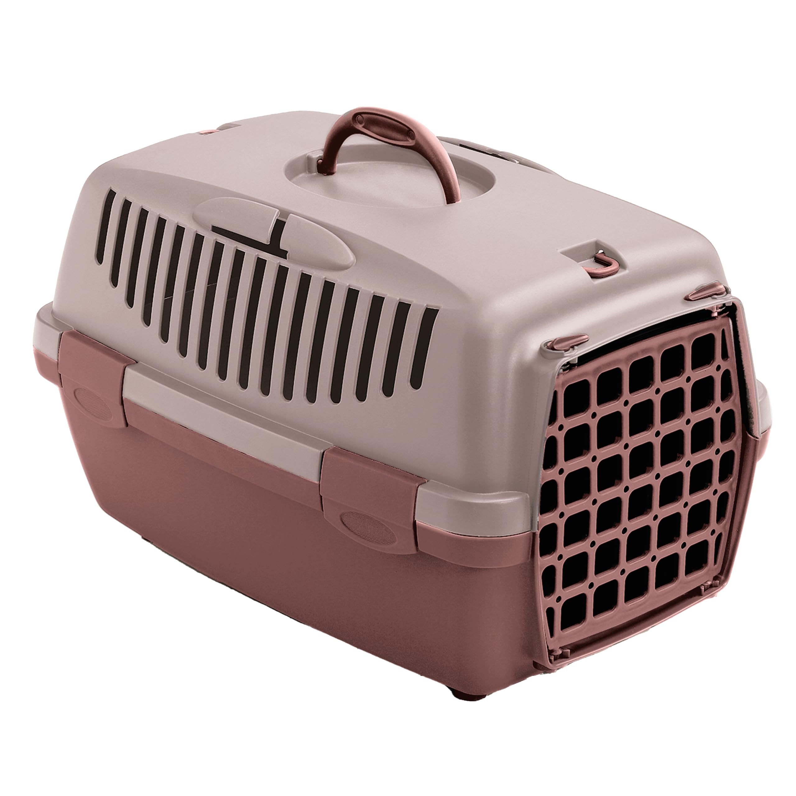 Boîte de transport Stefanplast Gulliver 1 rose et marron de 48 x 32 x 31 cm