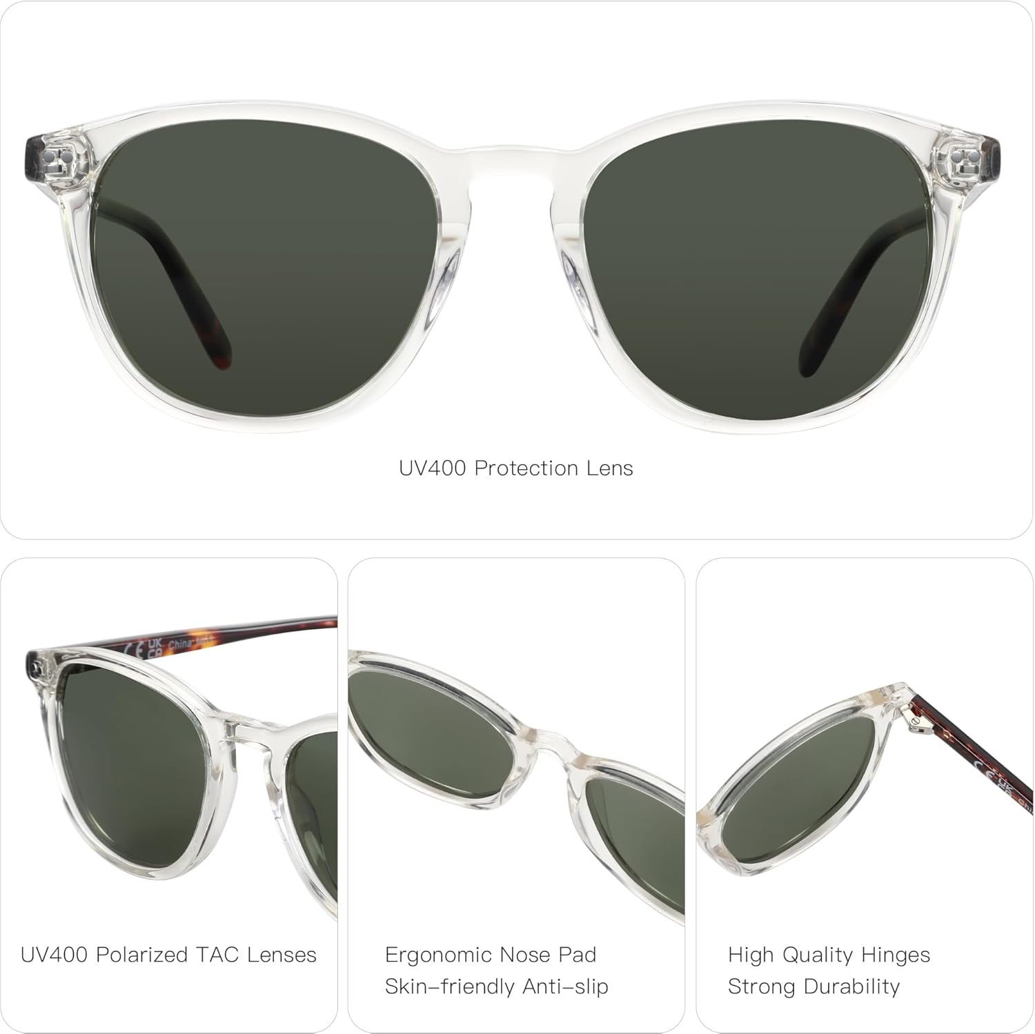 ZENOTTIC Round Polarized Sunglasses Women: UV400 Protection Classic Retro Circle Shades for Driving Fishing Golf Fashion - Image 4