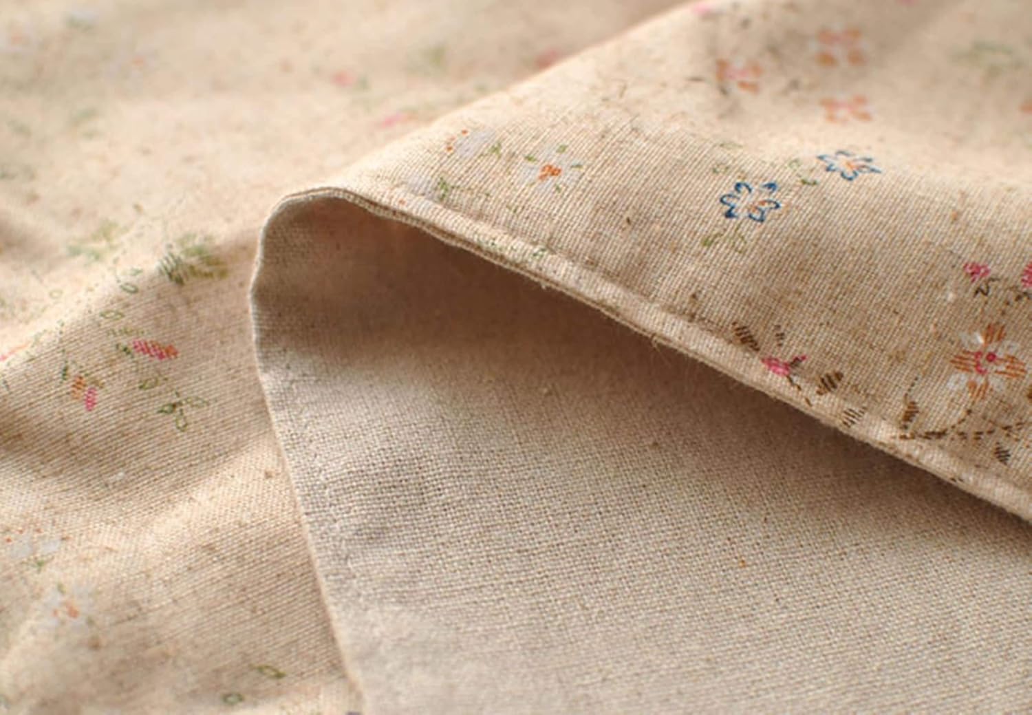 Thanksgiving Table Runner,30x220CM,Flower Pattern Table Runner Small Rectangle Table Linen Cotton,Table Runner Decorative Light Khaki