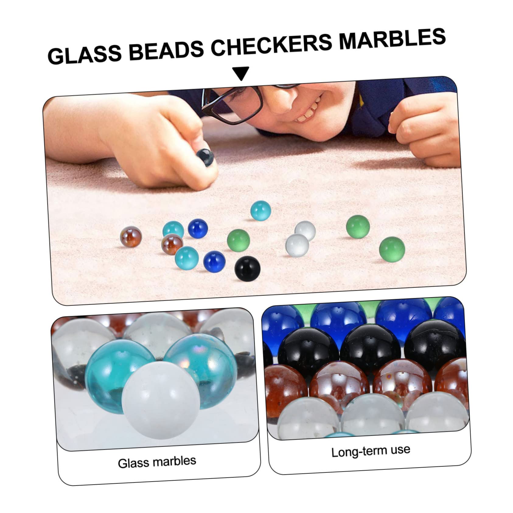 ibasenice 50pcs Decorative Fish Tank Balls Crystal Marbles Glass Marbles for Boys and Girls