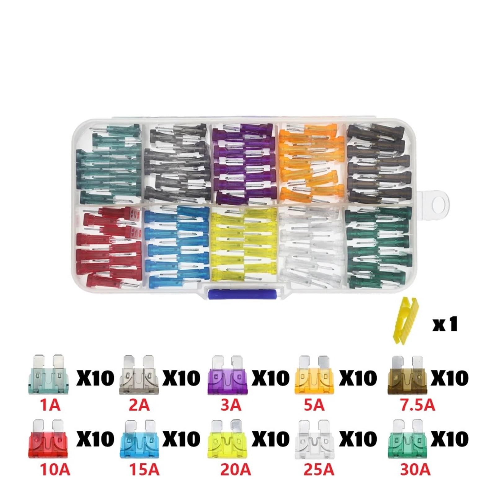 100PCS 32V Auto Sicherung Kit Sicherung automatische LKW Sicherung Sicherung Sicherung Einsatz Xenon Lampe Versicherung Auto Zubehör (Color : LED Mini 50PCS)
