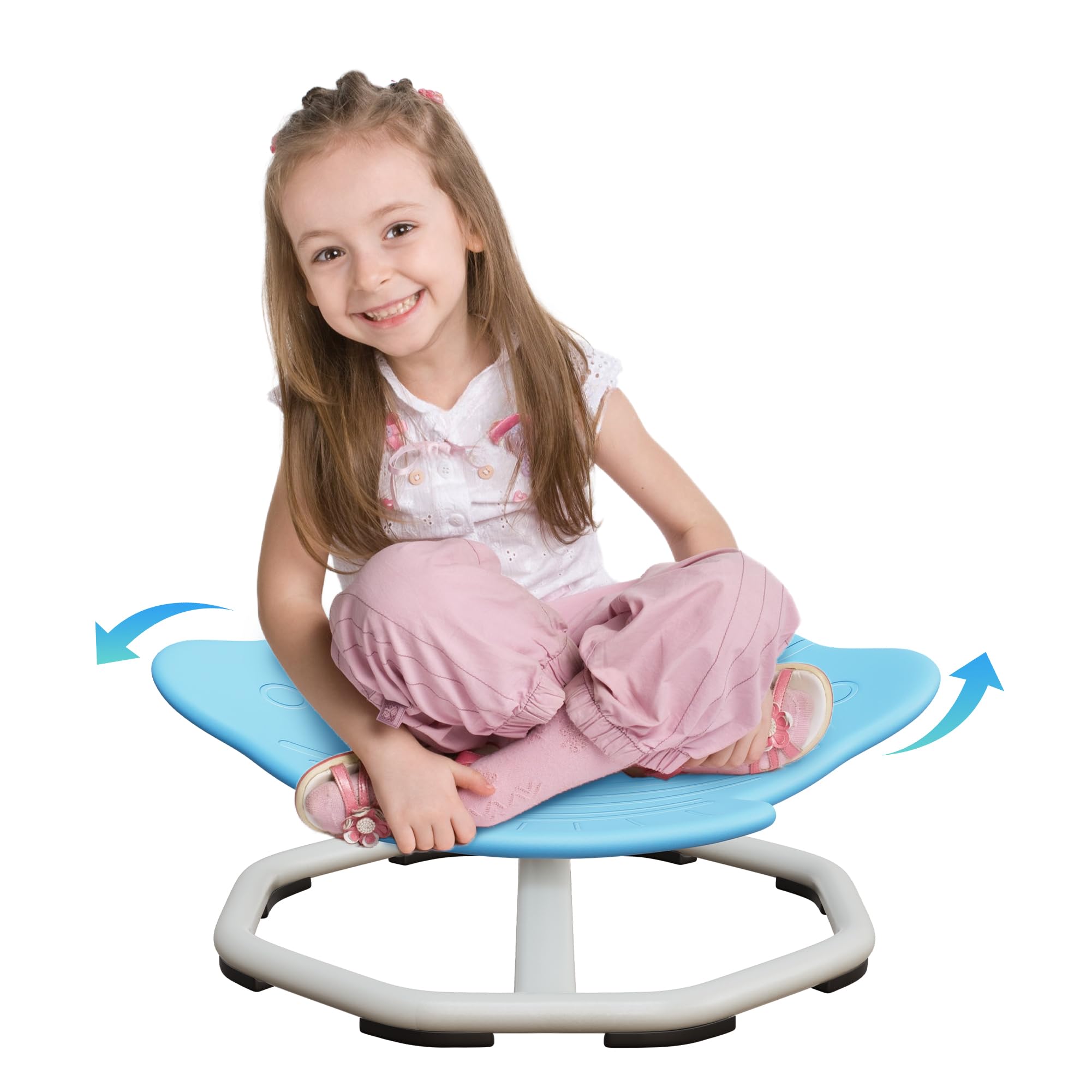 Sedia Girevole Sensoriale Per Bambini Autismo, 3-9 Anni, Per Equilibrio E Coordinazione, Blu, Portata 80 Kg