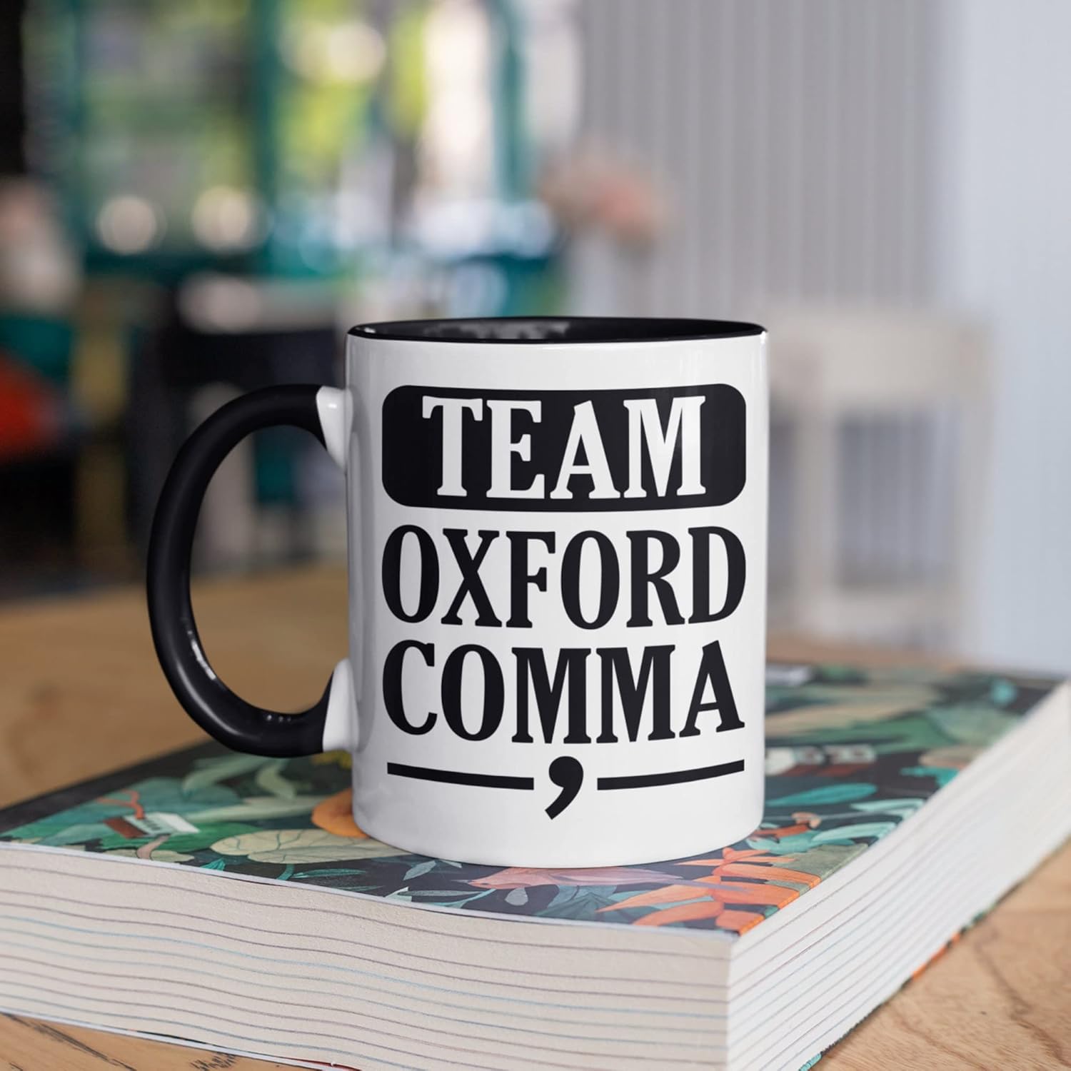 Team Oxford Comma Mug, Funny English Teacher Coffee Mugs