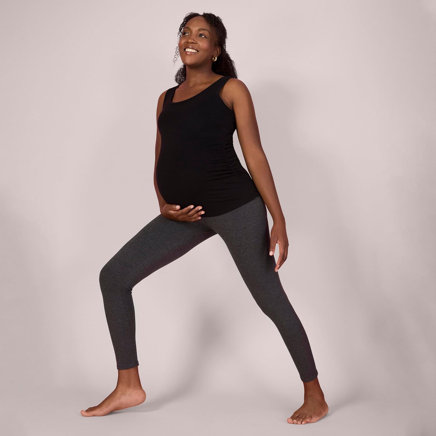 Motherhood Maternity Women's Side Ruched Scoop Neck Pregnancy Tank Top - Image 3