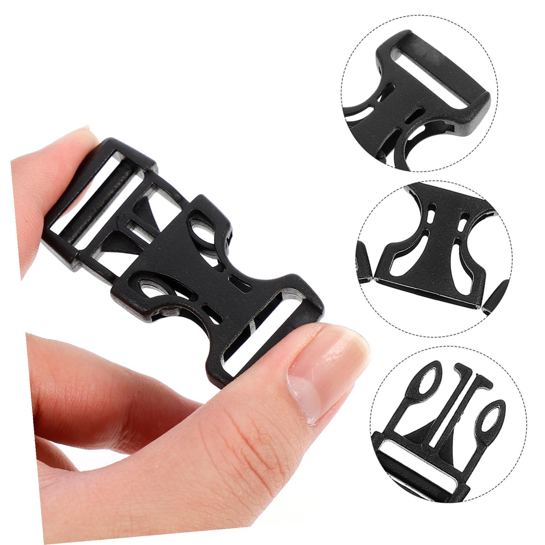 100 piezas Buckles para Equipaje de Liberación Rápida Hebillas de Correa de Accesorios Duraderos para Maletas y Mochilas Material Ecológico Pom Repuestos Prácticos para Uso Diario