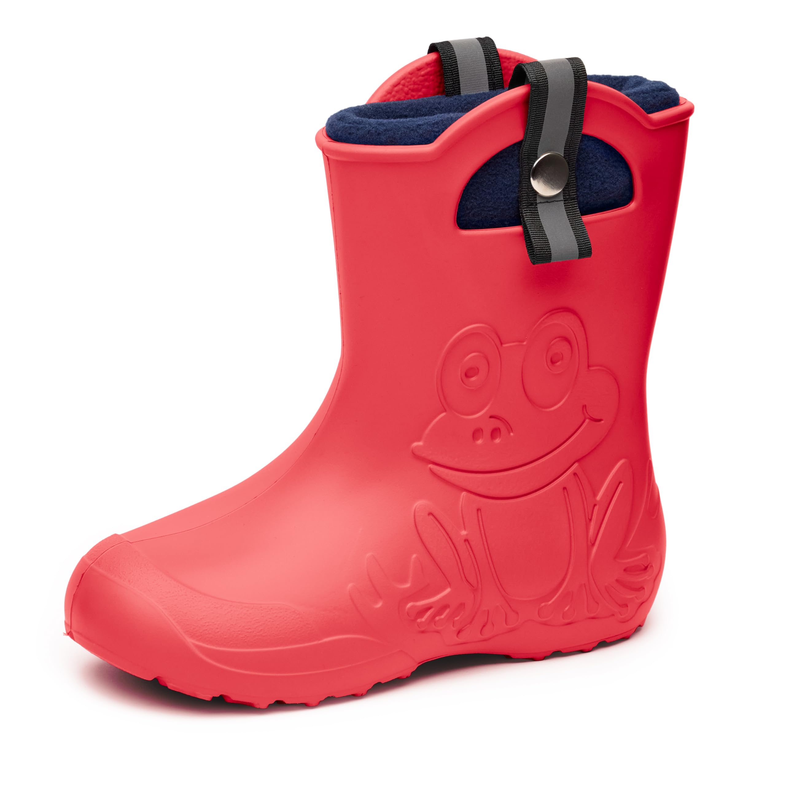 Ladeheid Kinder Federleichte Gummistiefel Thermo Fütterung Mädchen Jungen rutschfest Regenstiefel Kinder Regenschuhe LA-CA-Frog245