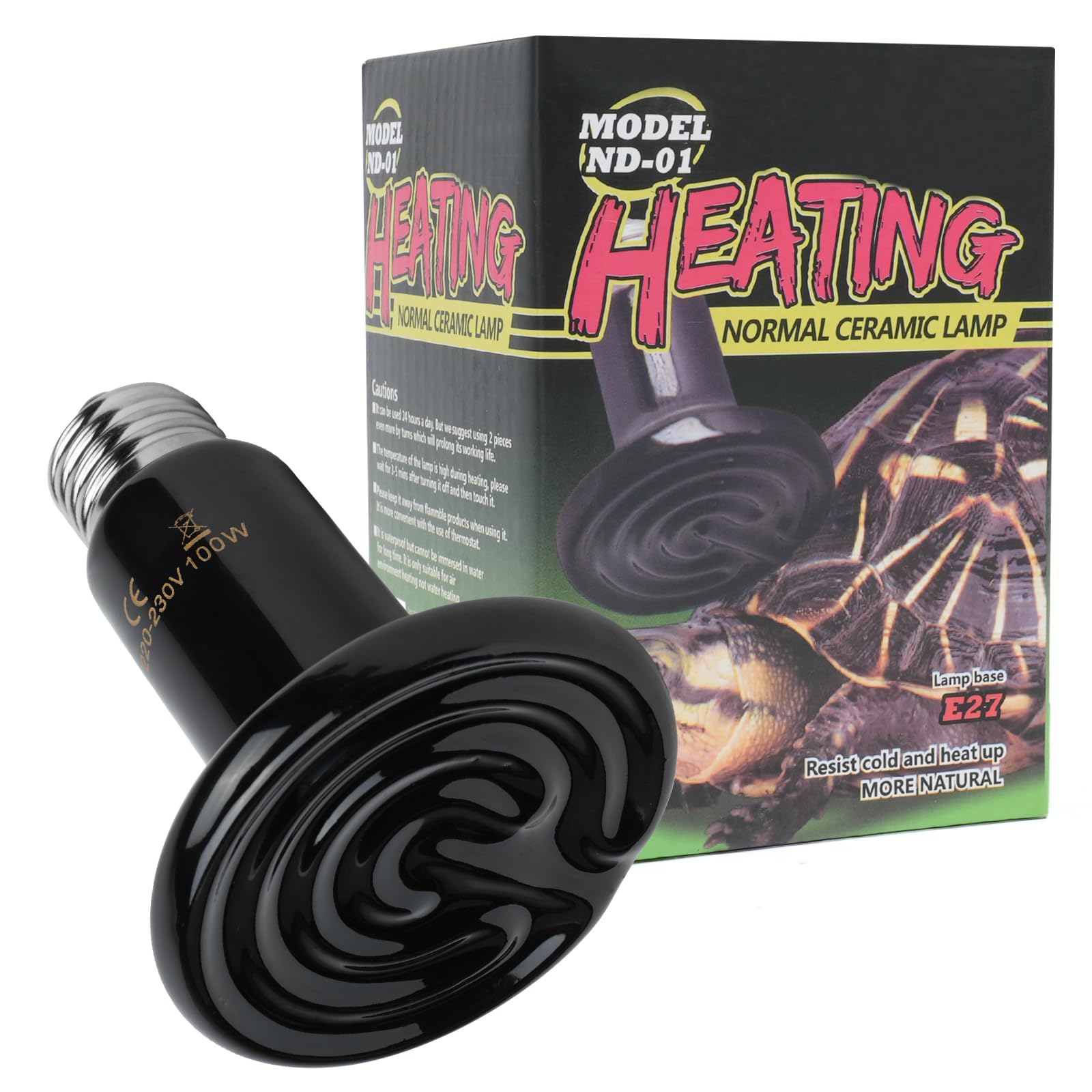 2 Lampade Riscaldanti Ceramica E27 75W Per Rettili - Nessuna Luce, Solo Calore Per Tartarughe E Serpenti - Foto 7