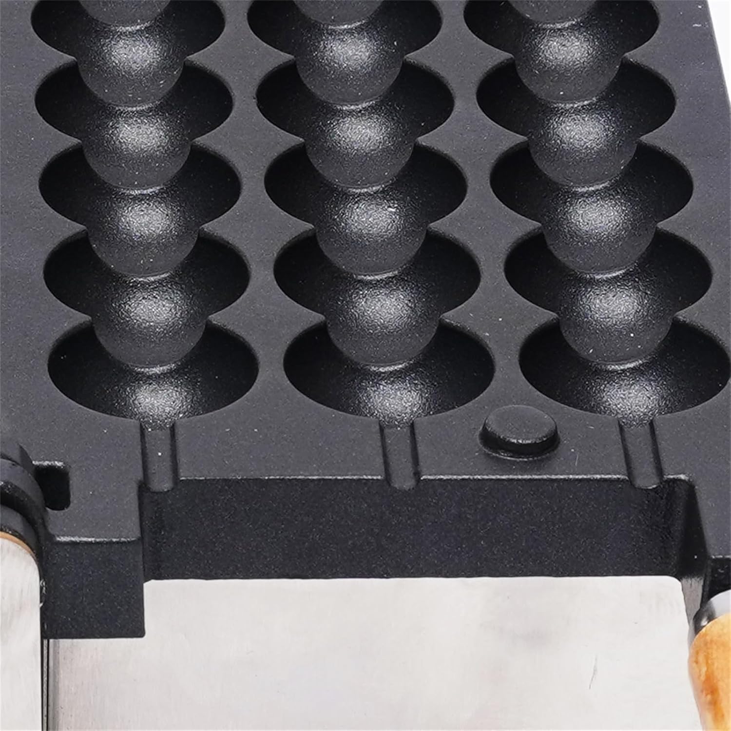 1600W Commercial Waffle Ball Maker, Stainless Steel Electric Skewer Ball Waffle Maker Bubble Waffle Maker Machine of 50~300℃ With LED Light Indicates for Bakeries, Restaurants
