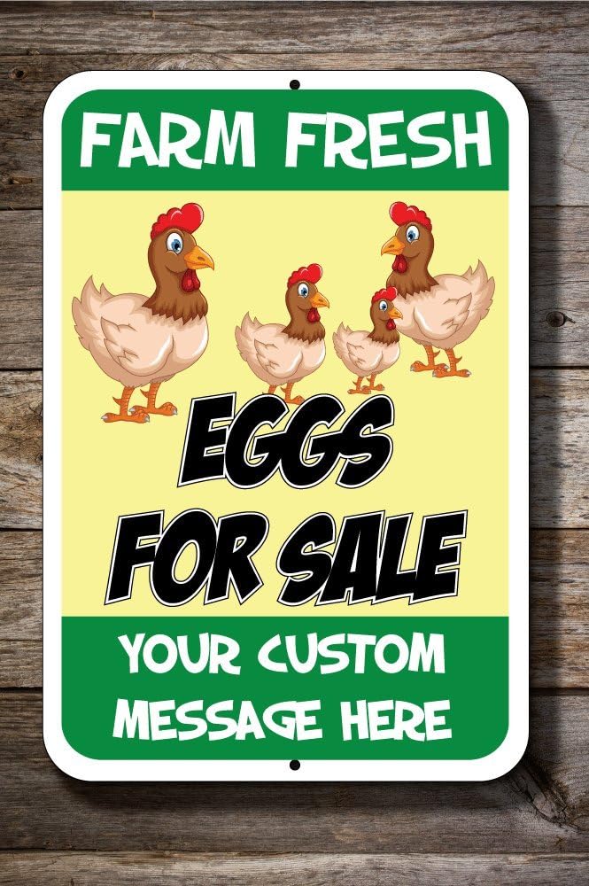 Farm Fresh Eggs For Sale Yard Sign With Your Custom
