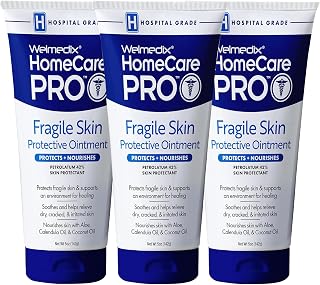 Welmedix Fragile Skin Protective Ointment - Hospital Grade Barrier Cream with Calendula for Eczema, Psoriasis, Dermatitis, Bed Sores (3 Pack)