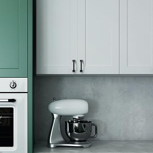 Miniatura 3 de Asidrama - Paquete de 10 manijas para alacena con agujero central de 3 pulgadas (76mm) de color negro mate, tiradores para gabinete, accesorios para