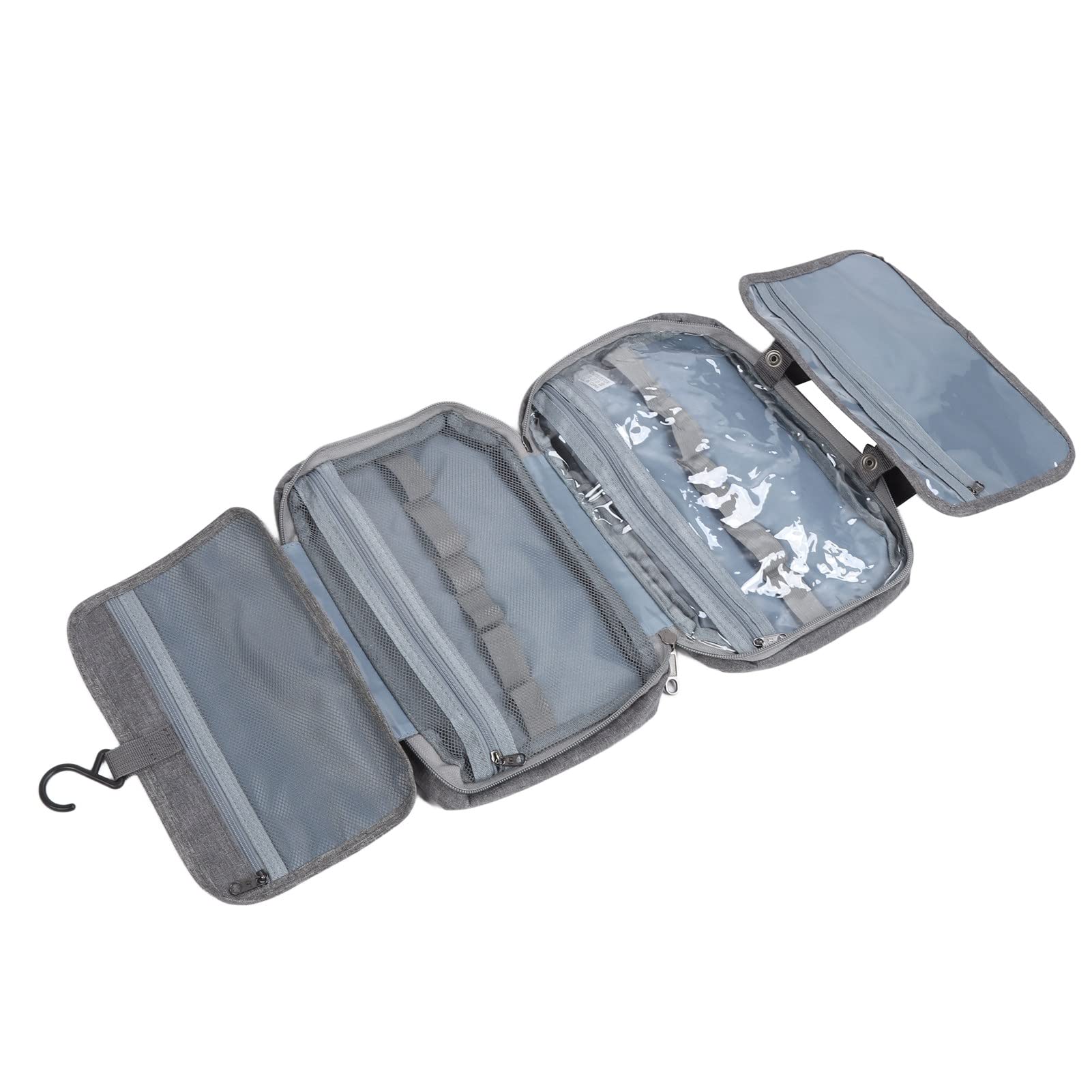 Borsa toilette sospesa di grande capacità 4 scomparti Borsa per cosmetici pieghevole idrorepellente Borsa per trucchi viaggio per viaggi d'affari Campeggio Poliestere