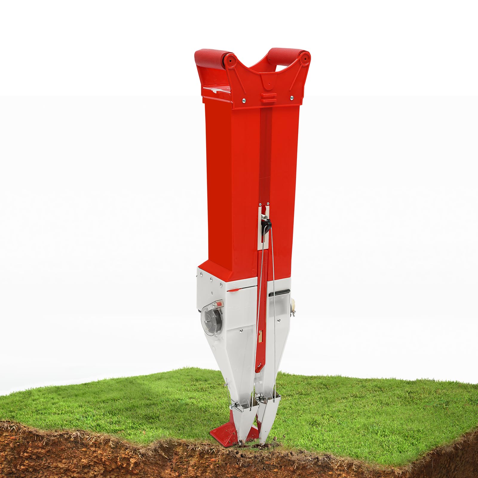 Machine à semer de jardin 2,4 l - Semeuse manuelle à grain unique avec 5 moules - Semence efficace des graines de cacahuètes et de radis dans une densité de 1 à 3 graines