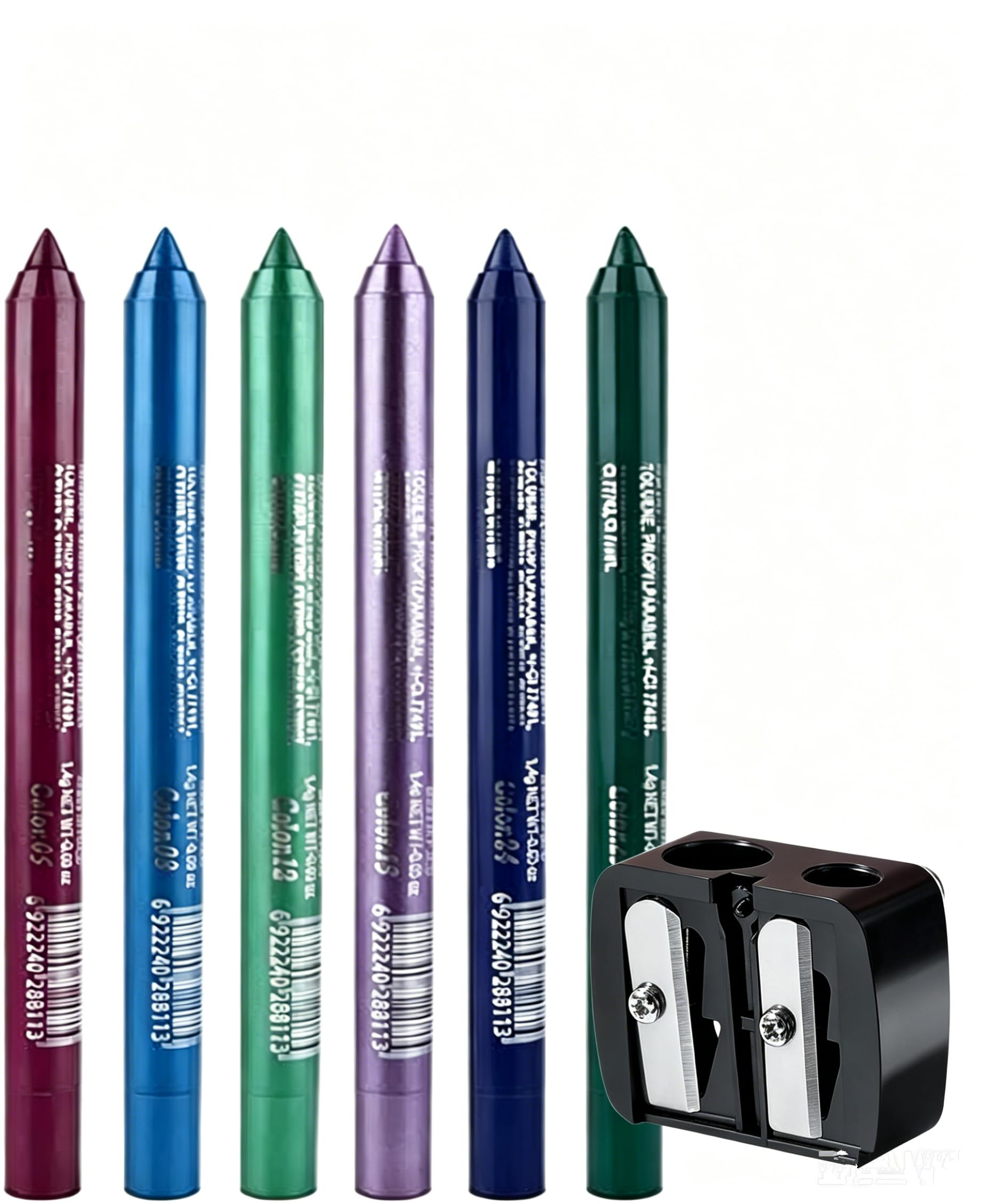 Colorato Gel eyeliner matite penna set, 6 pezzi Eyeliner impermeabile Labbra Liner Ombra d'occhio Matite sopracciglia Pen Eye Makeup ﻿ (Combinazione 4)