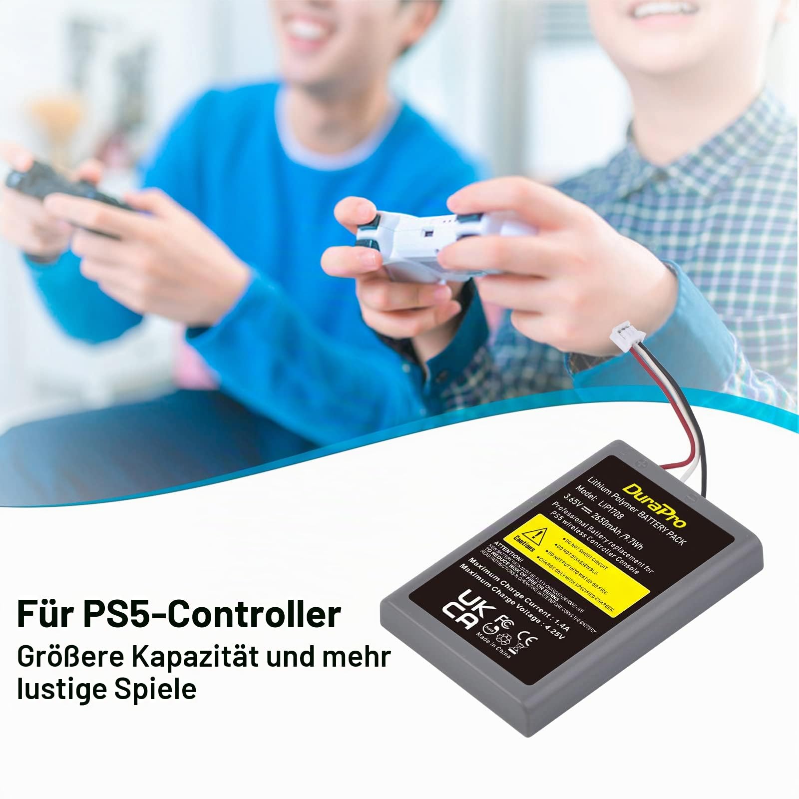 DuraPro LIP1078 Akku für Sony PS5 Playstation 5 DualSense Wireless Controller