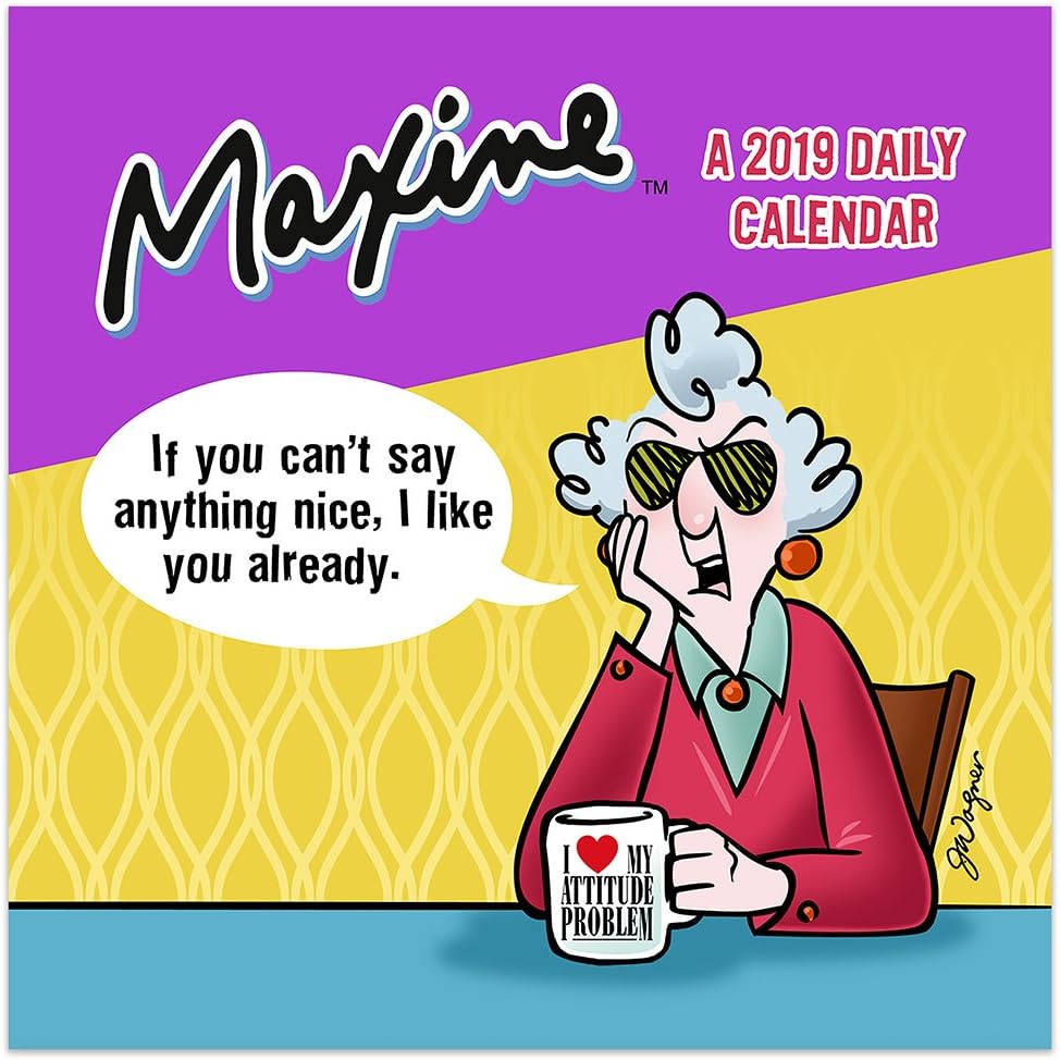 2019 Maxine by Hallmark Daily Desktop Calendar Calendar – Day to Day Calendar, July 15, 2018