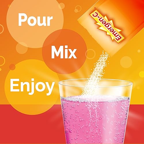 Vista 59 de Mezcla para suplemento dietético bebible Emergen-C, con 0,035 oz de vitamina C, sin cafeína, 30 paquetes de 0.30 oz cada uno, sabor açaí, 036517, 1