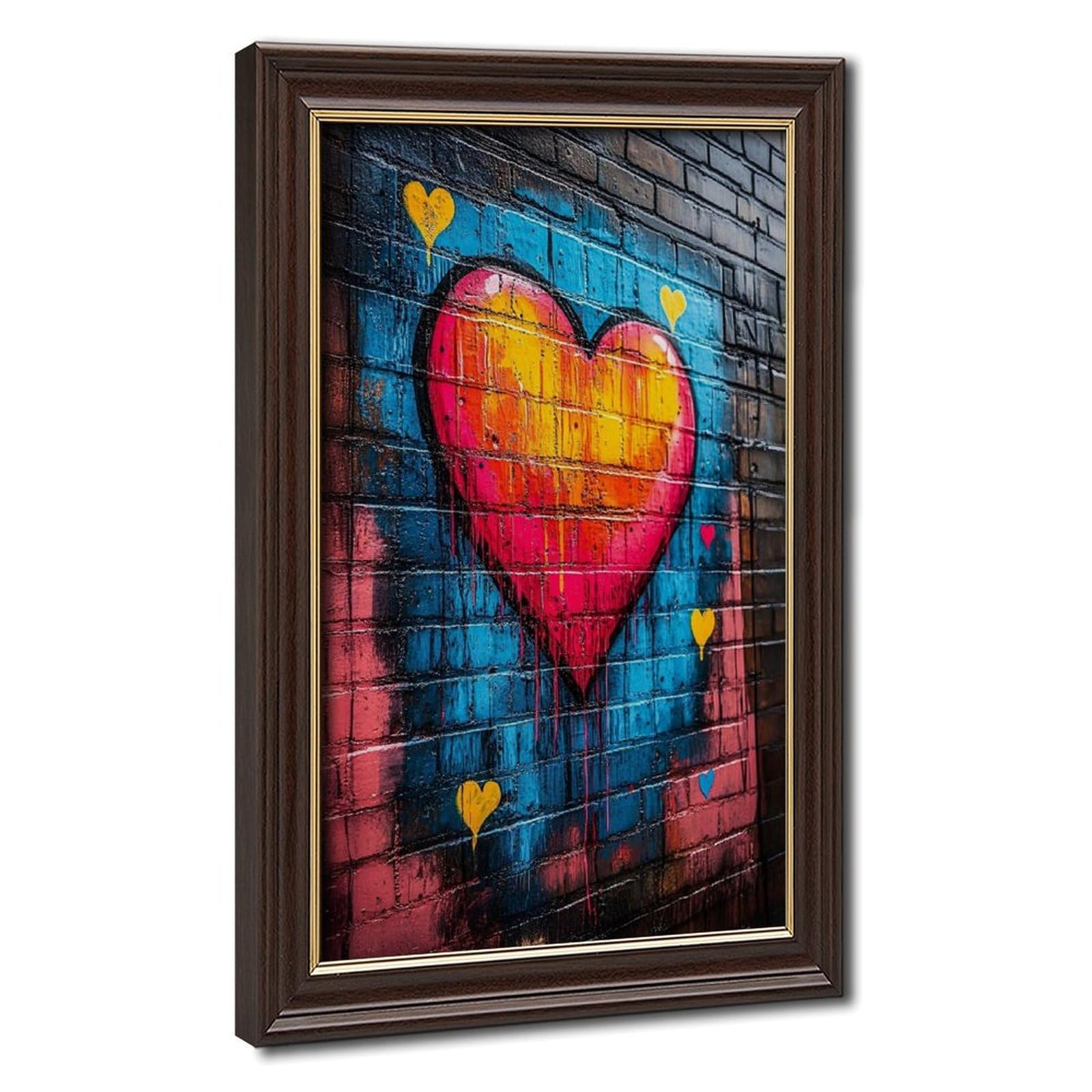Bareronor Heart Graffiti Canvas Poster for Dorm Room Decor Gift