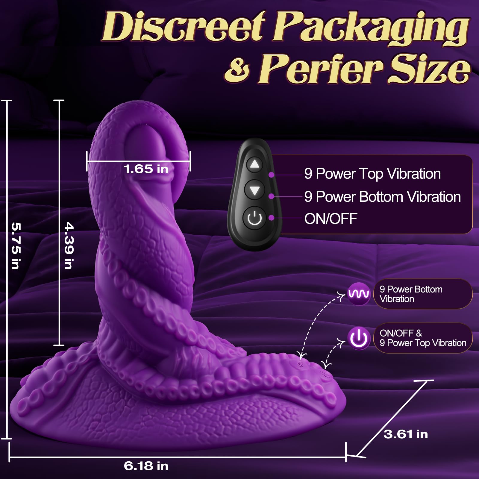 Consoladores monstruo Vibrador Máquina sexual - Siéntate y viaja Consolador de fantasía 9+9 modos de vibración para mujeres Vibrador de próstata para hombres