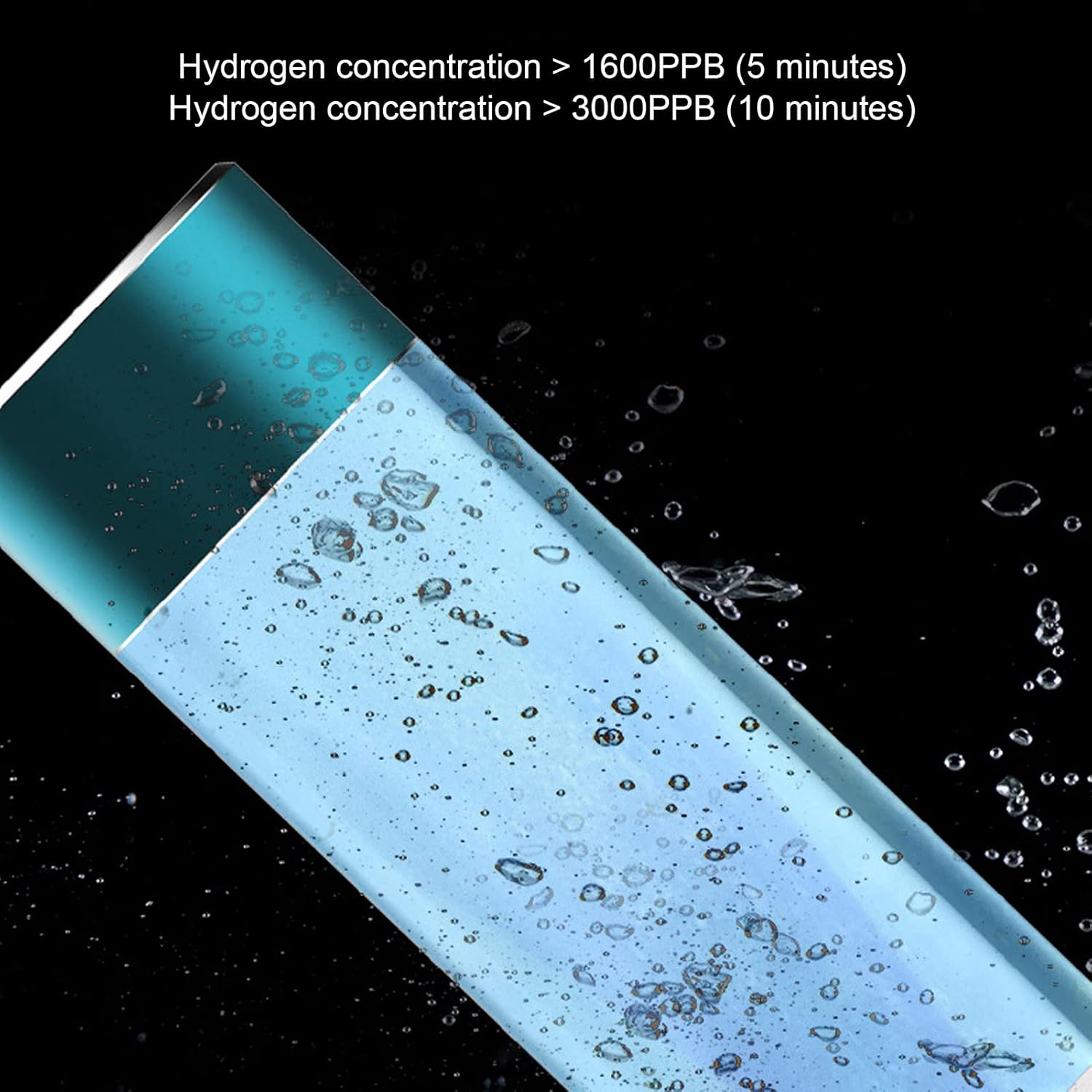 Hydrogen Water Bottle Generator, 280ml Portable Hydrogen Erich Water Ionizer Machine, 1800MAH USB Rechargeable Hydrogen Rich Water Cup for Home Travel