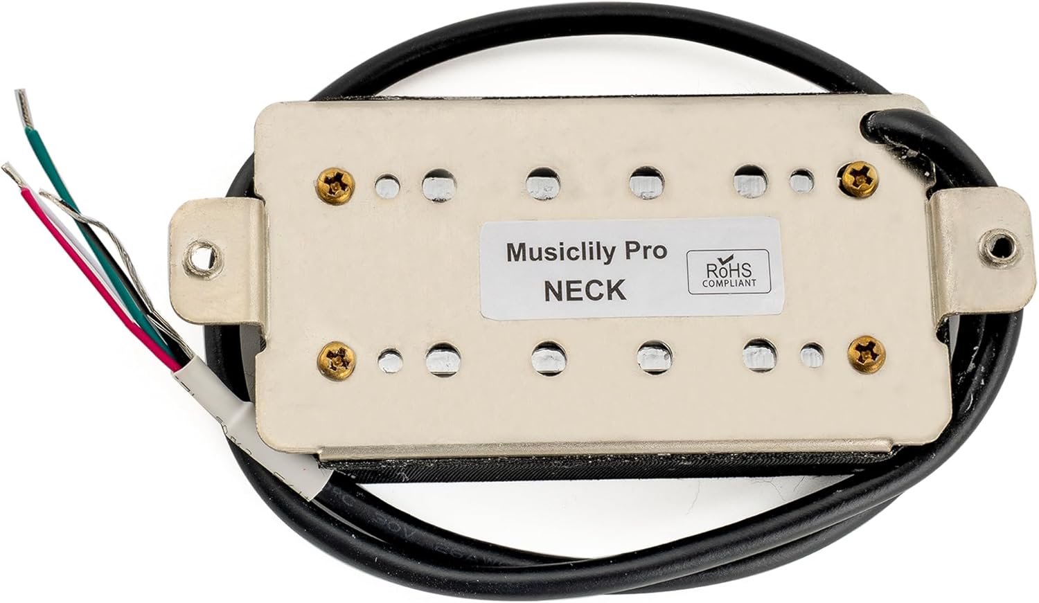 Musiclily Pro HH-DJRC Ceramic Rail Blade Humbucker Neck Pickup 8K for Electric Guitar, Black