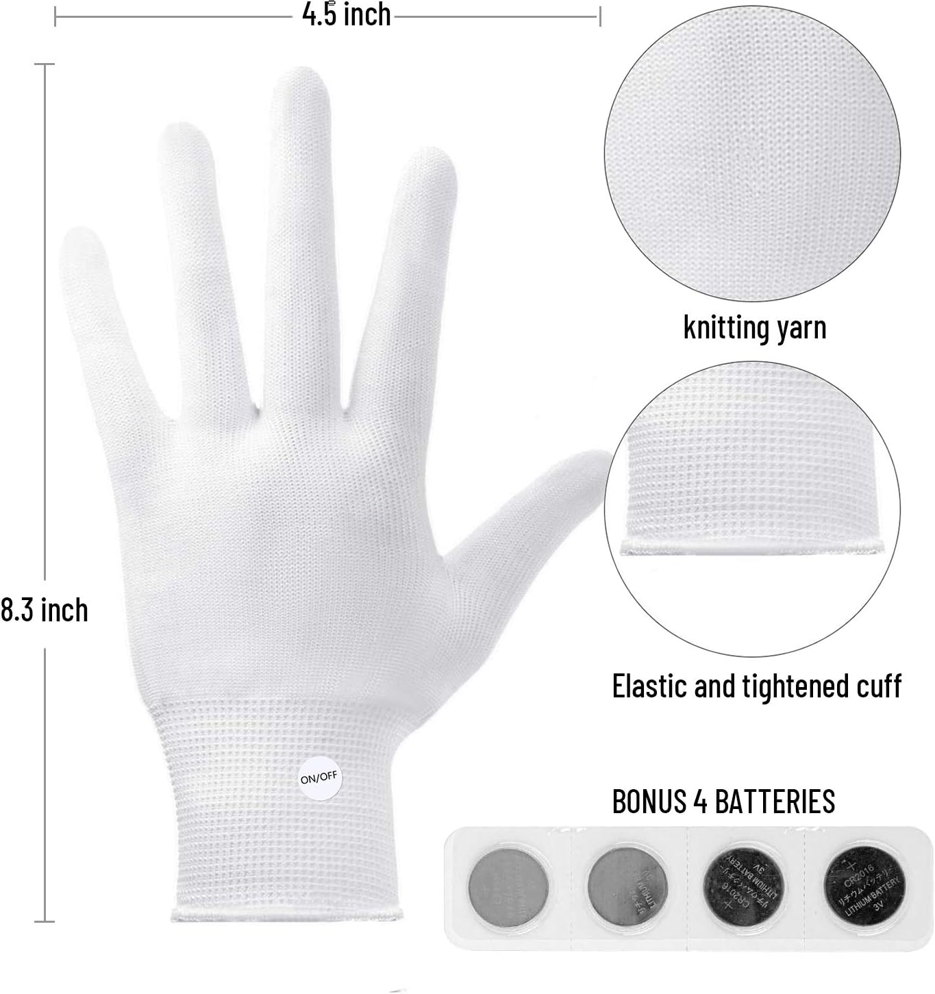 LED Gloves, Flash Finger Lights Gloves, Light Up Gloves Glowing Cool Toys