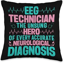 EEG Technician Throw Pillow