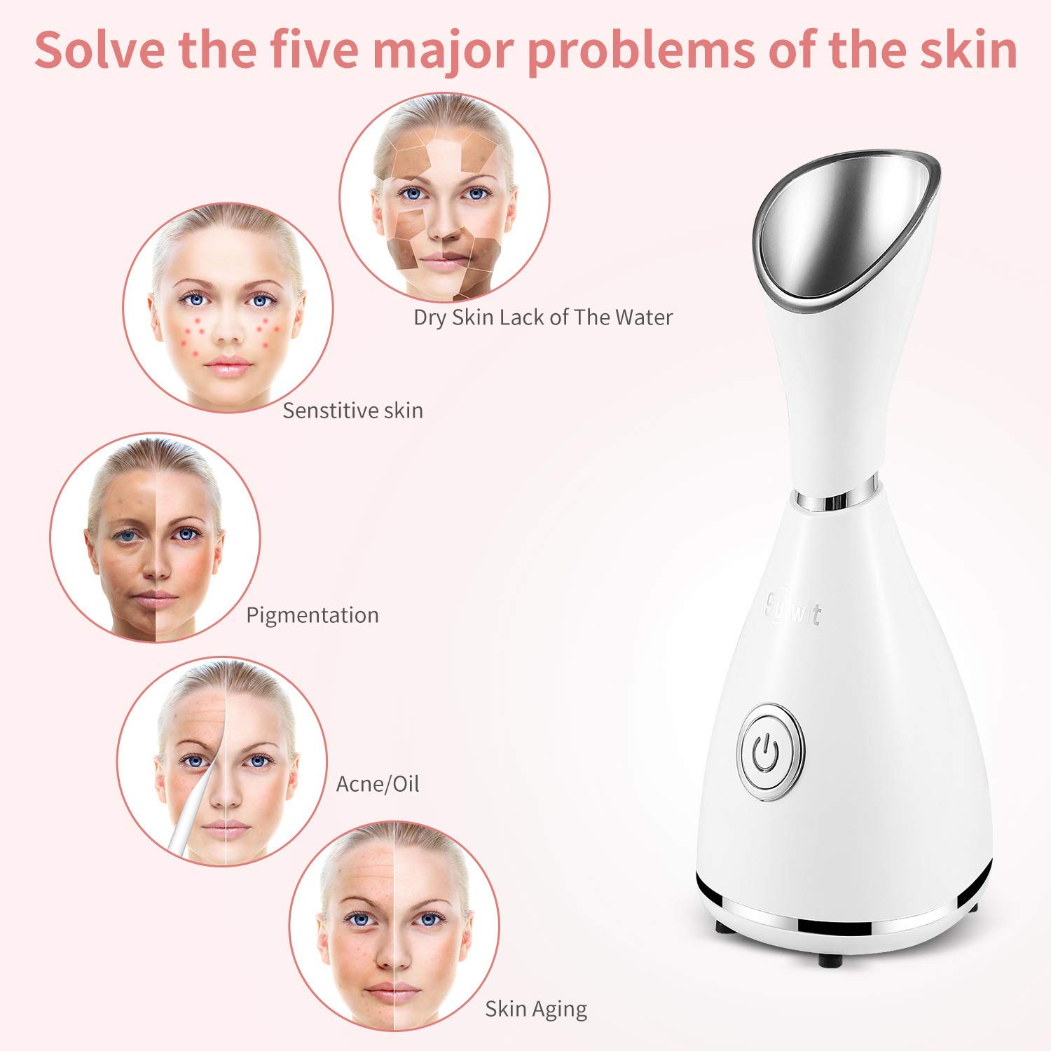 Buy Facial Steamer Surwit 10X Pro Nano Ionic Face Steamer