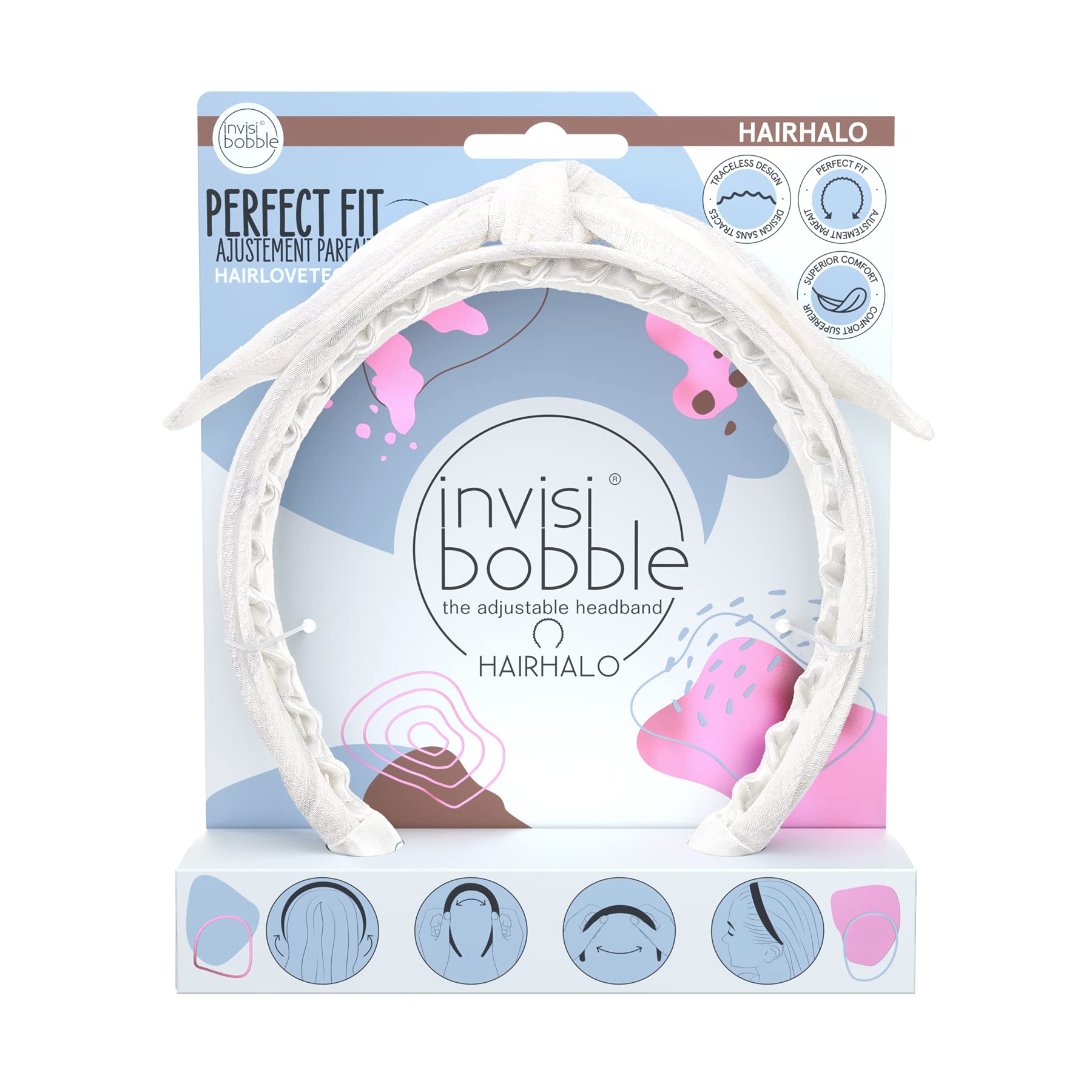 INVISIBOBBLE 878-04536 Hairhalo Adjustable Headband 1 U for Adults, Designed for Everyday use