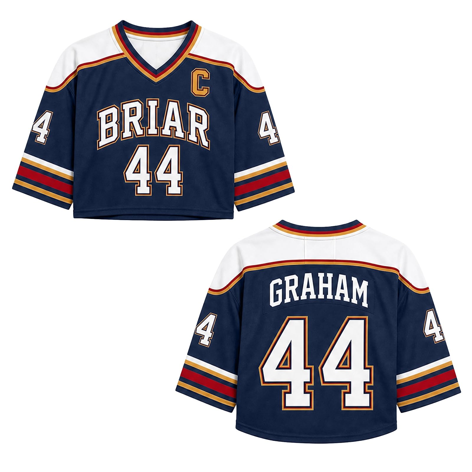 Off Campus Hockey Jersey Graham 44 & Logan 22 & Tucker 46 & Di Laurentis 66 Briar U Jersey Shirts Men/Women Unisex Short Sleeve Briar Hockey Shirts Sports Inspired Tshirts Off Campus Merch for Fans — image 1