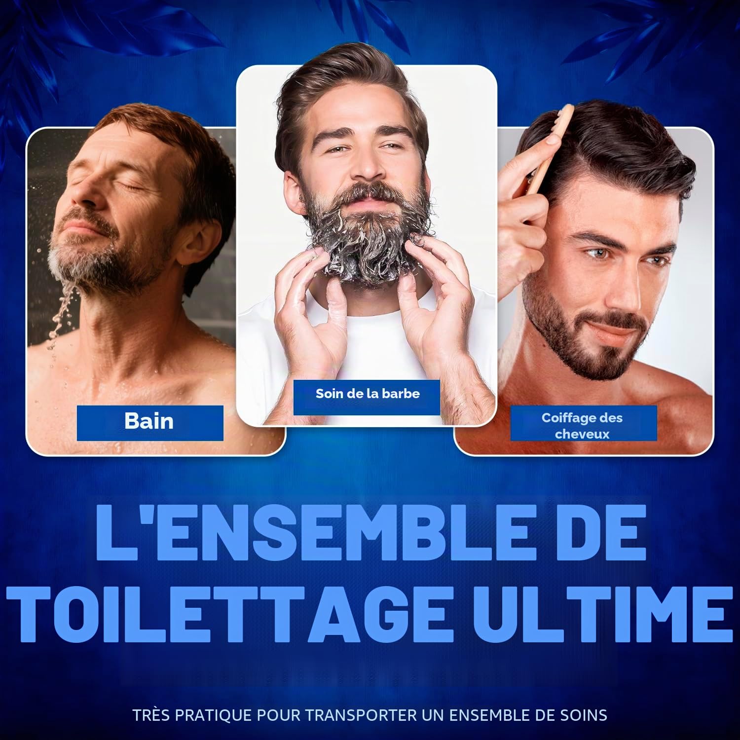 Calendrier de l'Avent 2025 pour Hommes, 24PCS kit d'entretien de la Barbe de Qualité Supérieure, Calendrier de Noël pour le Corps, le Visage, la Barbe et les Cheveux, Cadeaux de Noël pour Hommes