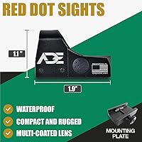 Vista 6 de Ade Advanced Optics RD3-009-2 Miras de punto rojo - Motion Awake - Impermeable y resistente a la niebla -Óptica para pistola S/N: RD3-009-2