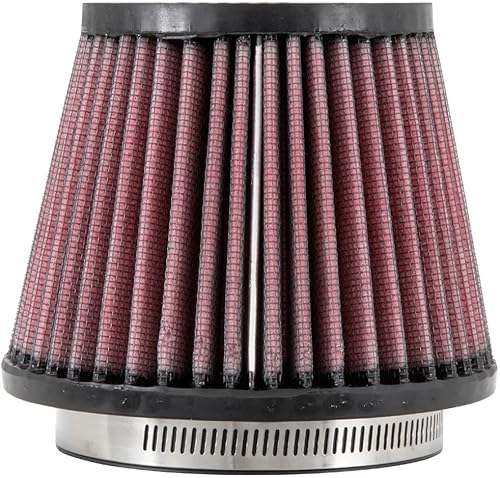 Miniatura 4 de K&N Filtro de aire universal con abrazadera original de alto flujo de por vida: alto rendimiento, premium, lavable: diámetro de brida: 3.5 pulgadas,