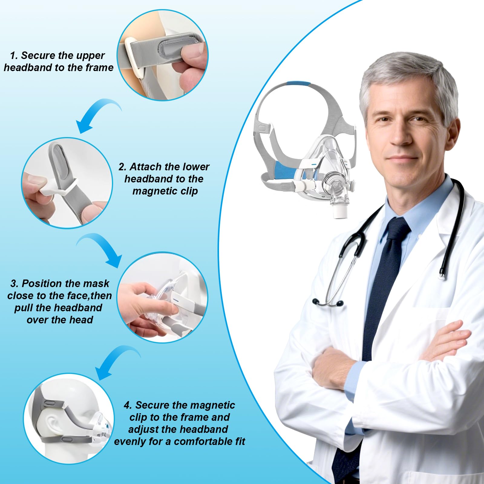 Kit Telaio Di Ricambio Per Maschera F20 – Con Clip Magnetiche E Copricinghie