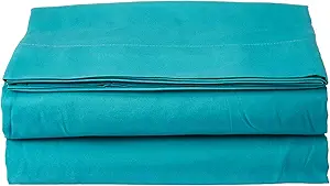 Luxury Flat Sheet on Amazon Elegant Comfort Wrinkle-Free 1500 Premier Hotel Quality 1-Piece Flat Sheet, King Size, Turquoise
