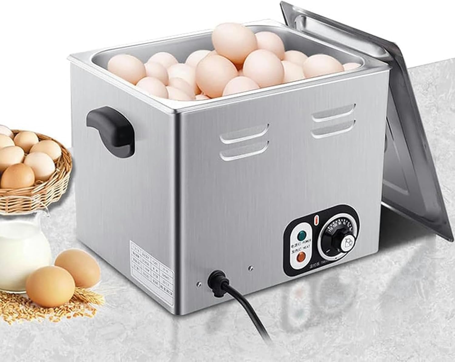 Commercial Hot Spring Egg Boiler, Egg Boiler Machine, 0-110℃ Temperature Adjustment, U-Shaped Tube Heating, Stainless Steel Material, High Capacity, for Restaurant~/