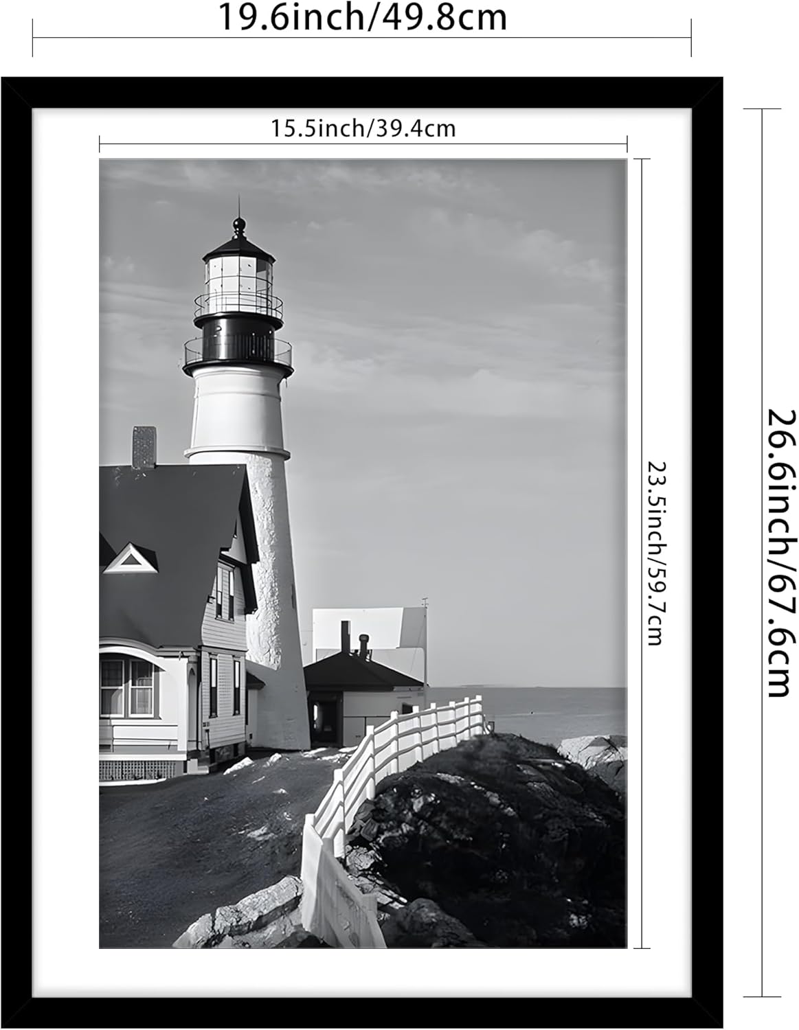 Picrit 20x27 Picture Frame 3 Pack, Black Puzzle Frame, Display Poster 16 x 24 with Mat or 20 x 27 without Mat for Horizontal or Vertical Wall Mounting