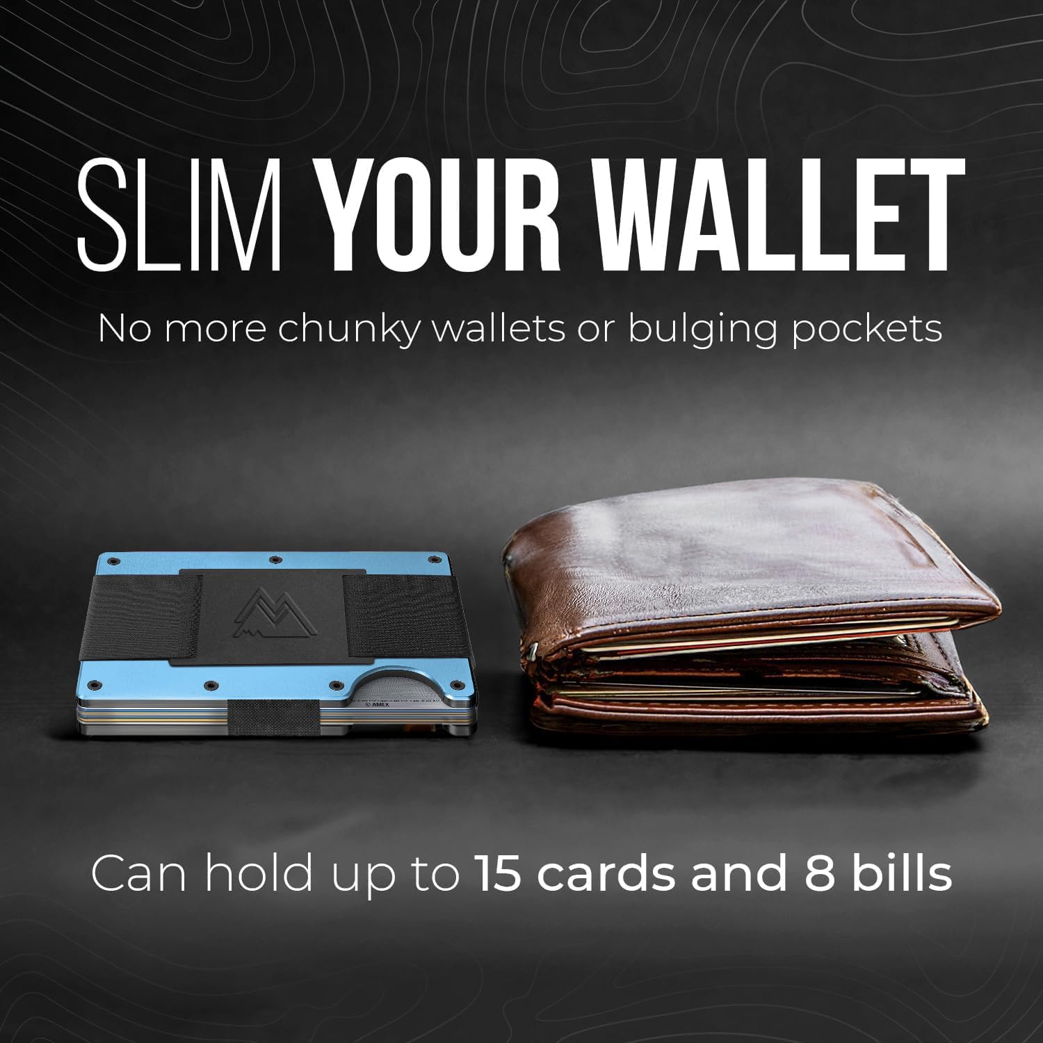 Mountain Voyage Co Minimalist Wallet for Women - Pastel (Cash Strap, Pastel Blue) - Image 6