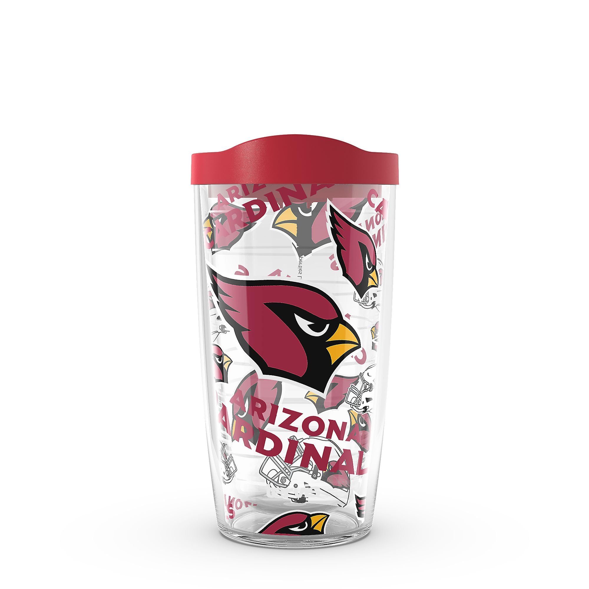 Tervis Classic Tritan 16oz Tumbler with Travel Lid | NFL® Arizona Cardinals - All Over | Made in America, BPA/PFAS Free, Keeps Drinks Hot or Cold