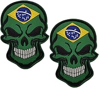 Vista 15 de 2 parches de bandera de AliPlus de España, parches de calavera bordados, tácticos, militares, moral, parche con gancho y bucle