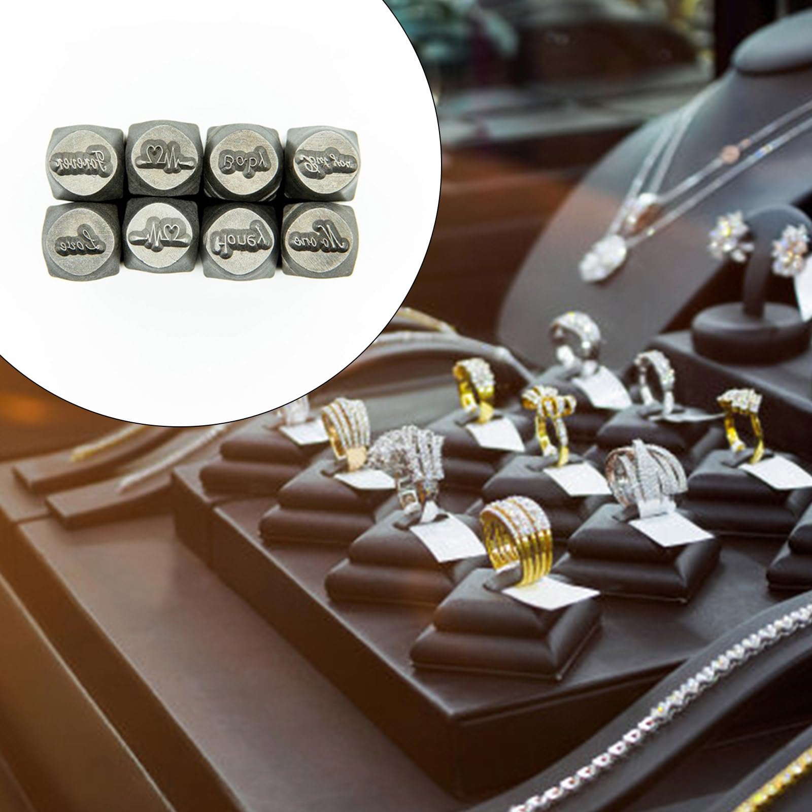 Paquete de 8 cinceles profesionales para tallar joyas, herramienta de yunque de metal para hacer joyas y texturizar equipos de joyería, equipo de fabricación de joyas