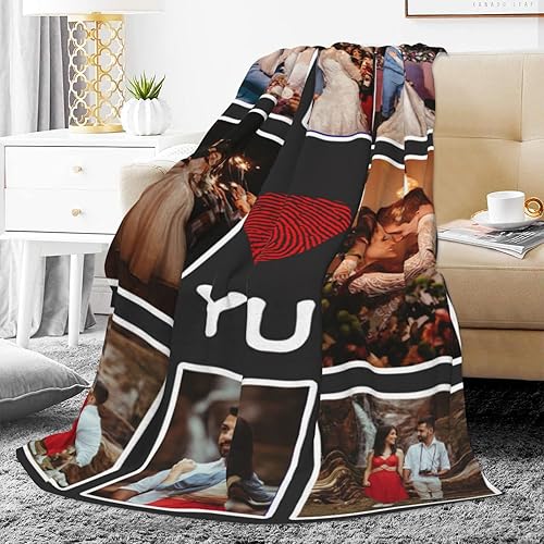 Miniatura 5 de Manta personalizada, diseño de vellón con texto, mantas con imágenes personalizadas para bebé, madre, padre, adultos, amigos, amantes, perros,