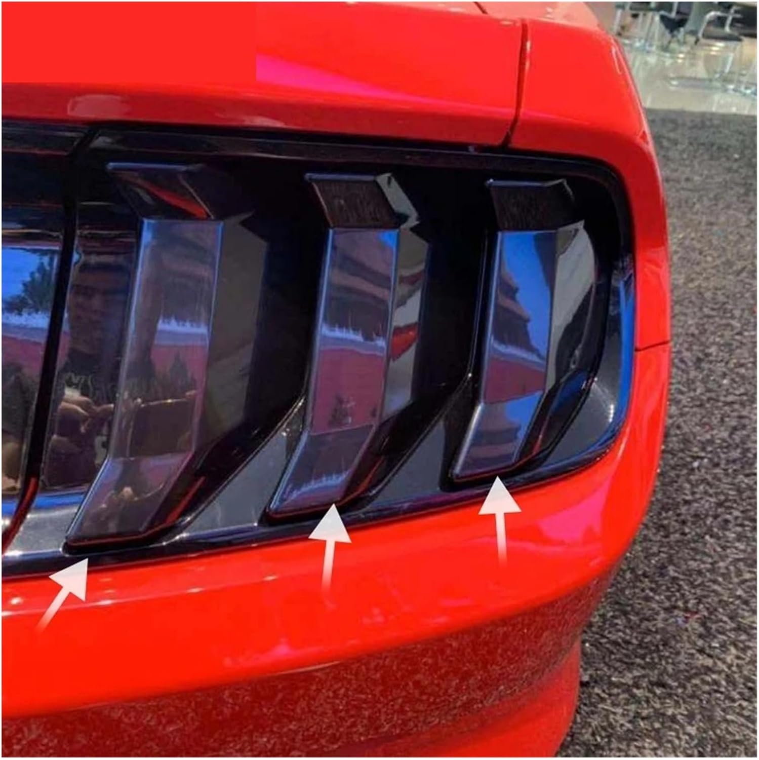 Car Fog Light Grille Car Rear Tail Light Lamp Decoration Cover Trim Fit For Ford Fit For MUSTANG 2018-2023 Taillight Accessories